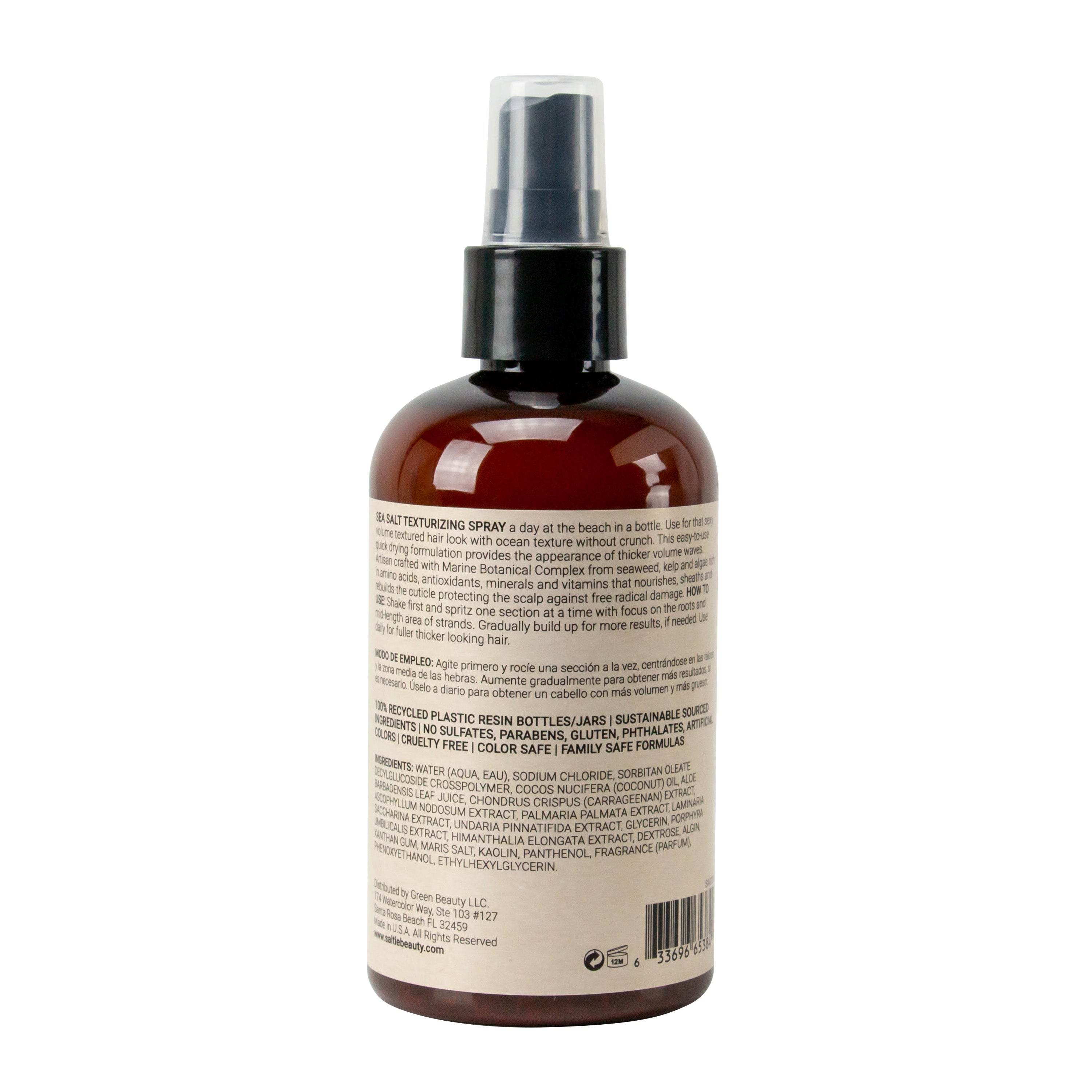 SEA SALT TEXTURIZING SPRAY Enriched with Sea Salt & Marine Botanicals  8 fl. oz / 250 ml - saltiebeauty.com