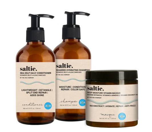 Ocean Therapy Trio ~ Shampoo, Conditioner, & Moisture Masque + FREE Saltie Trucker Hat ($25.00 Value)