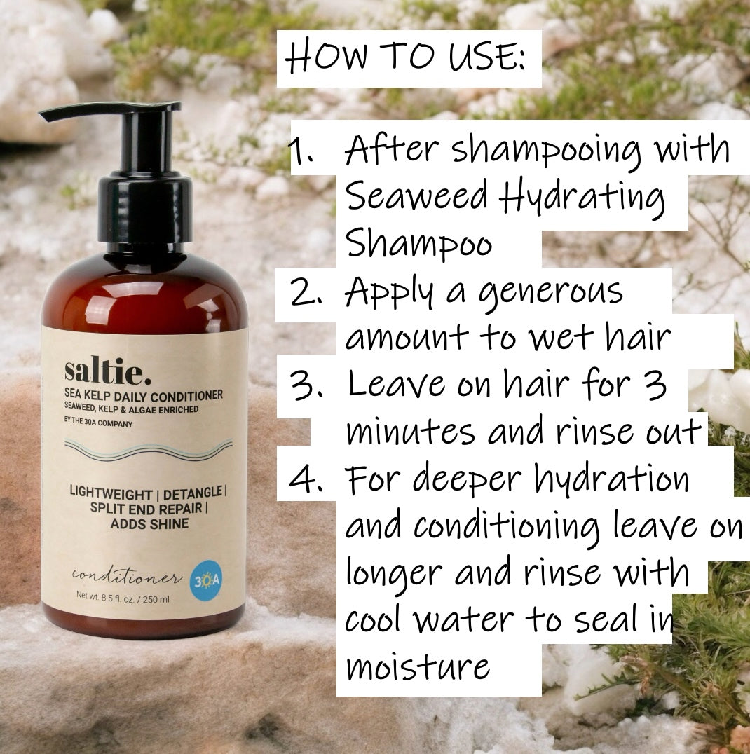 SEA KELP DAILY CONDITIONER Enriched with Kelp, Seaweed, & Algae 8 fl. oz / 250 ml - saltiebeauty.com