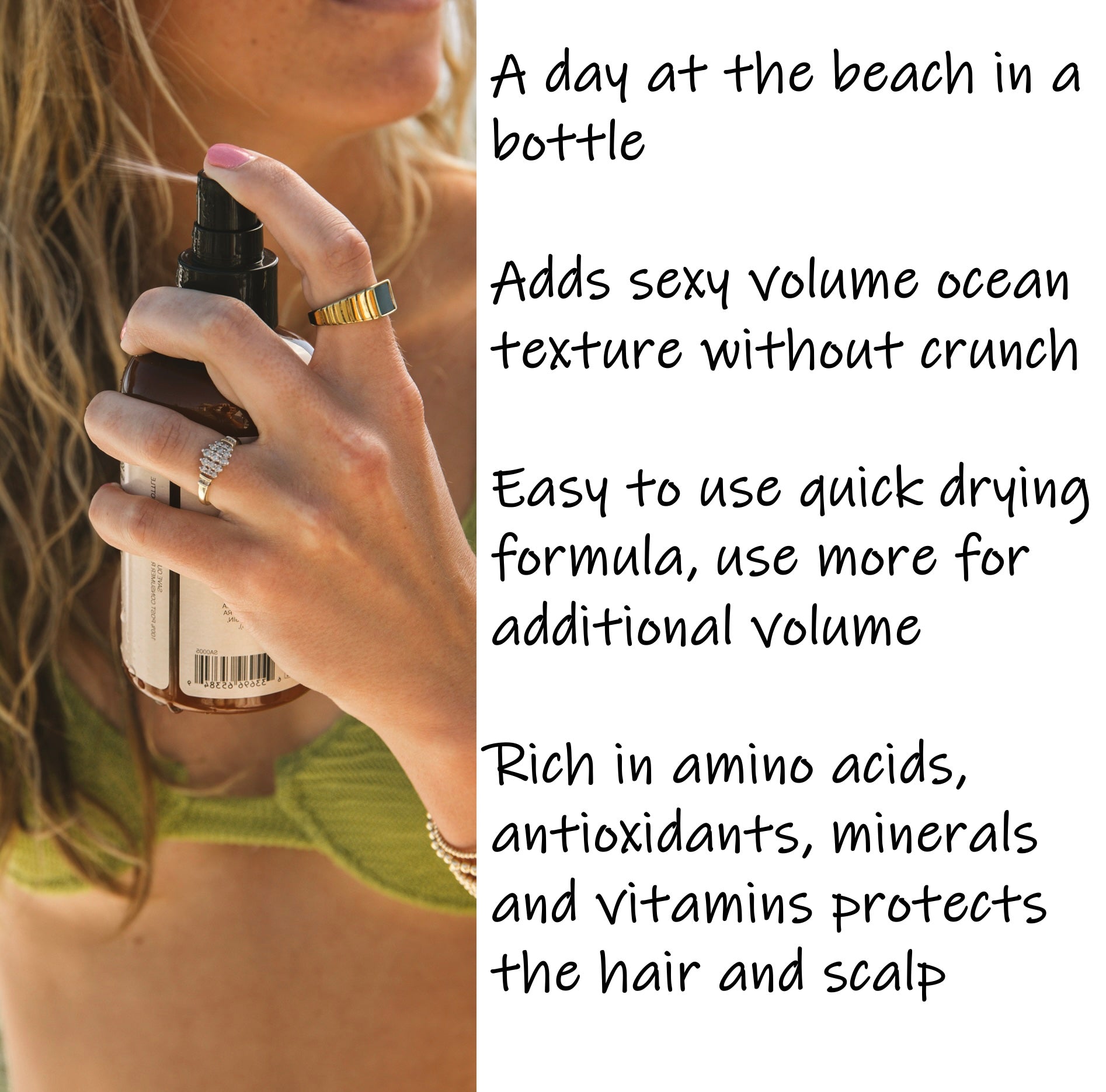 SEA SALT TEXTURIZING SPRAY Enriched with Sea Salt & Marine Botanicals  8 fl. oz / 250 ml - saltiebeauty.com